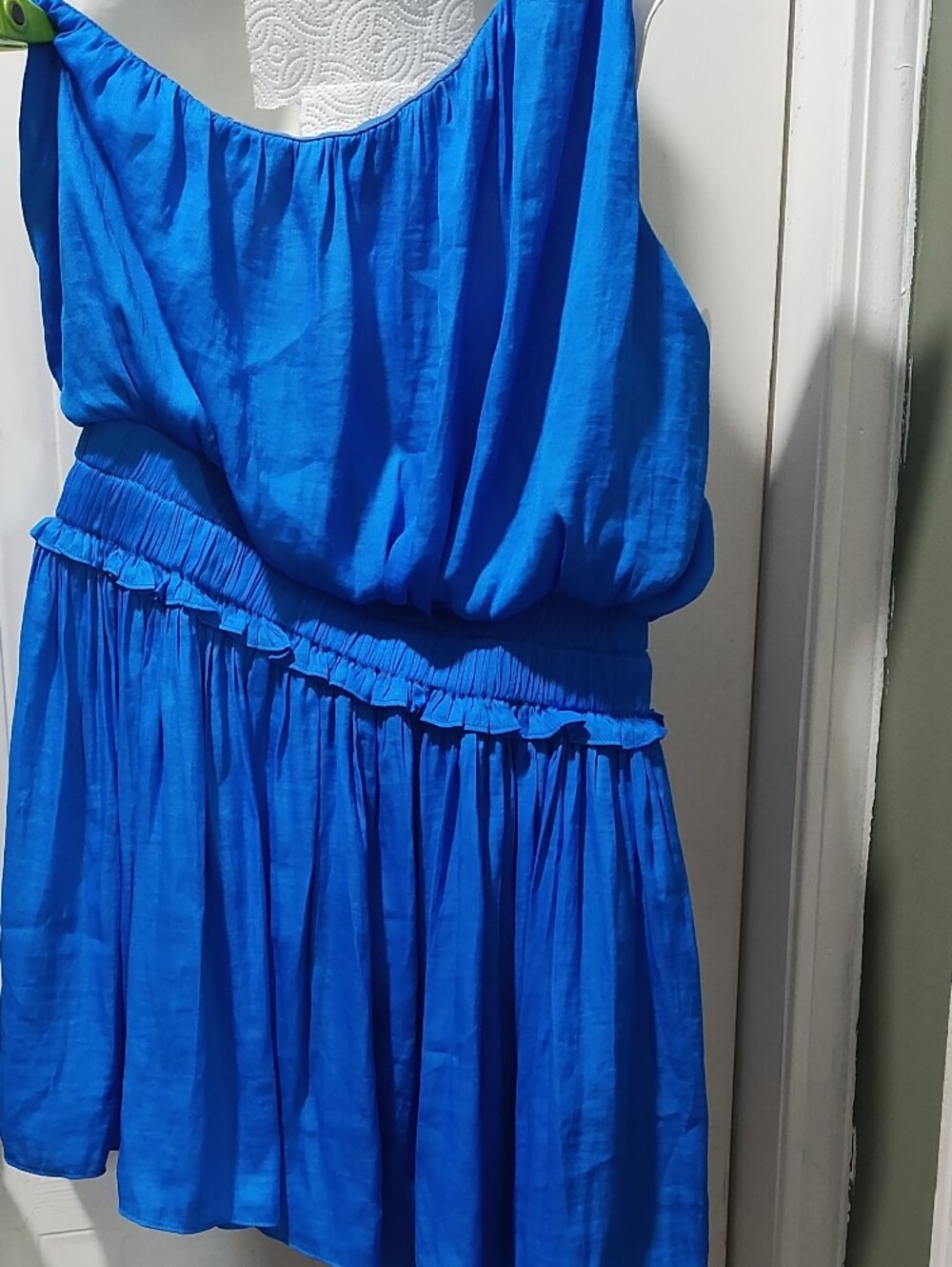 DO+BE Royal Blue One-Shoulder Smocked Waist Dress - Picture 5 of 10